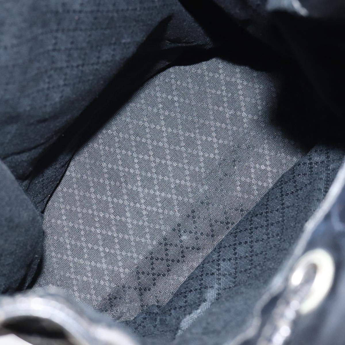 GUCCI Bamboo Shoulder Bag Nylon Black Silver 003 2113 0036 Auth ka360