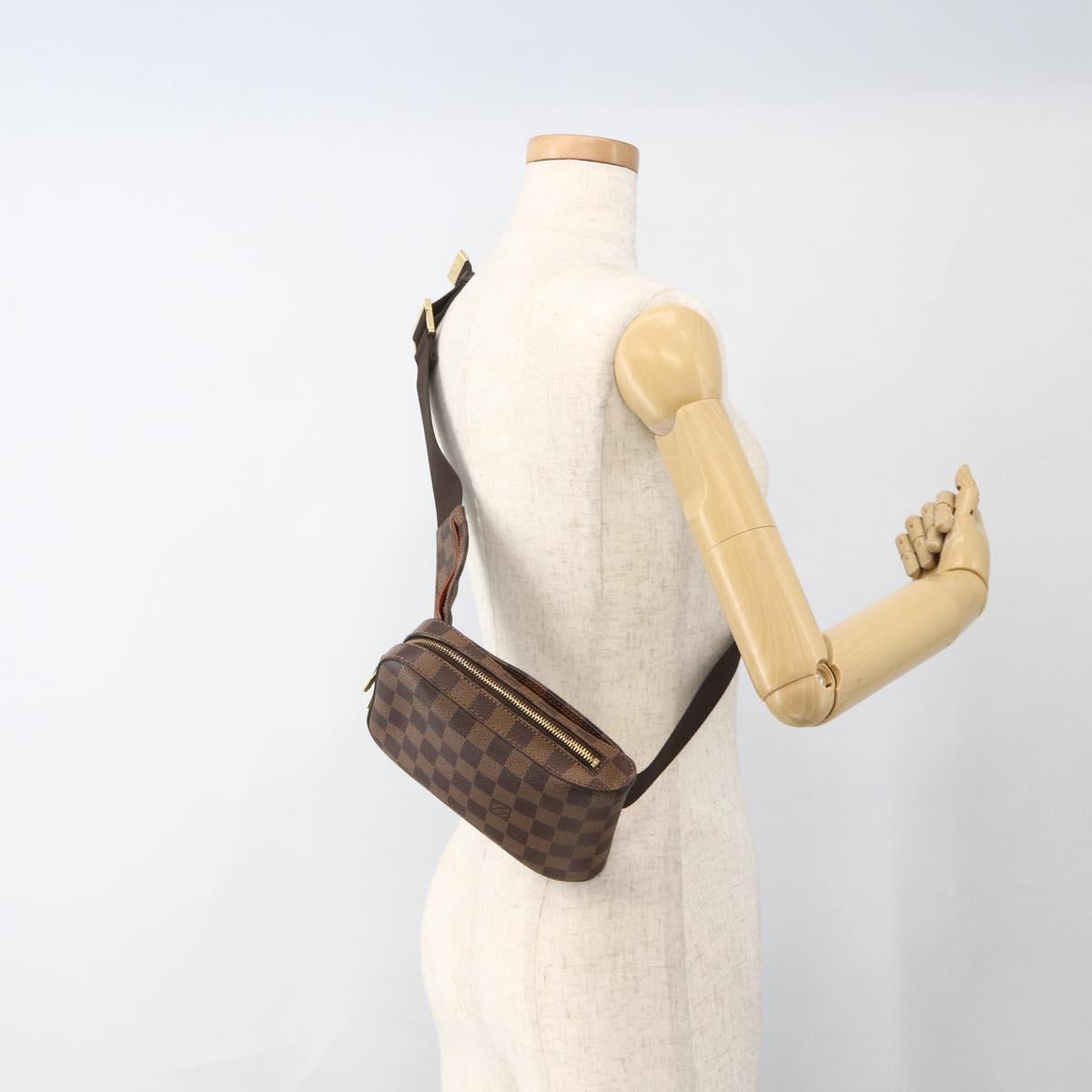 LOUIS VUITTON Damier Ebene Geronimos Shoulder Bag N51994 LV Auth ka3600