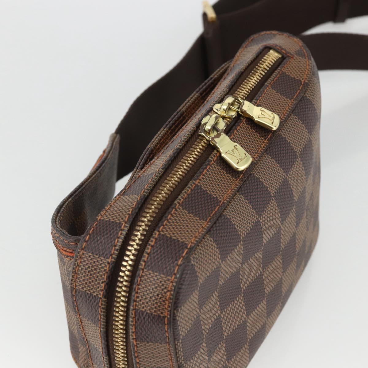 LOUIS VUITTON Damier Ebene Geronimos Shoulder Bag N51994 LV Auth ka3600