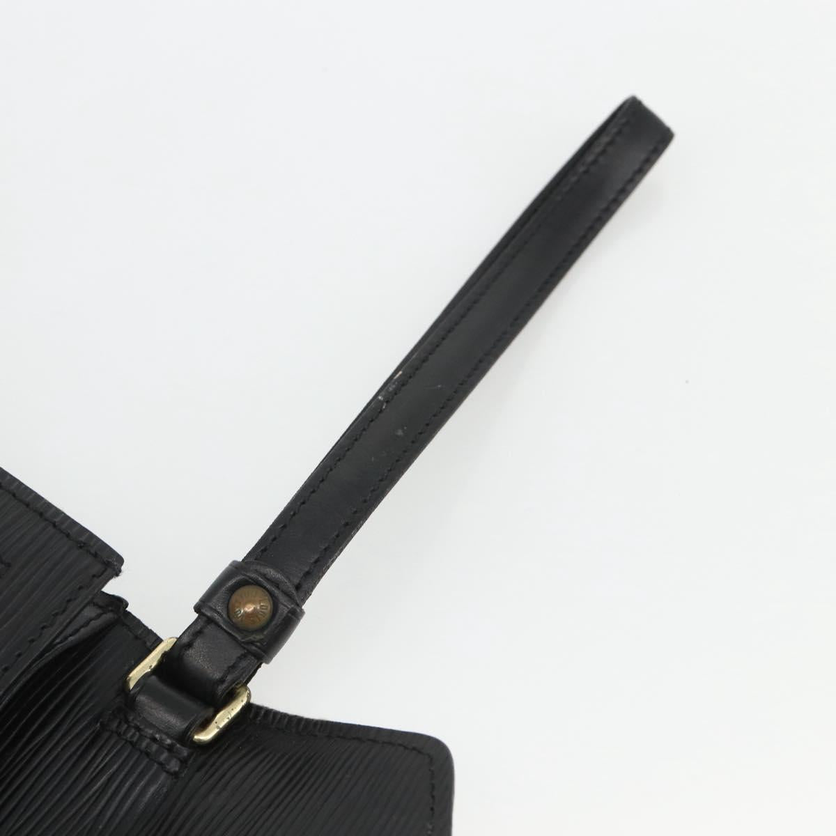 LOUIS VUITTON Epi Serie Dragonne Clutch Bag Black Noir M52612 LV Auth ka3605