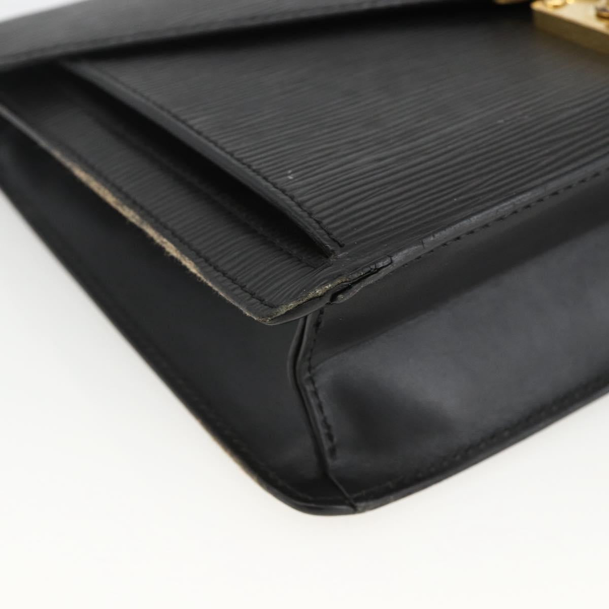 LOUIS VUITTON Epi Serie Dragonne Clutch Bag Black Noir M52612 LV Auth ka3605