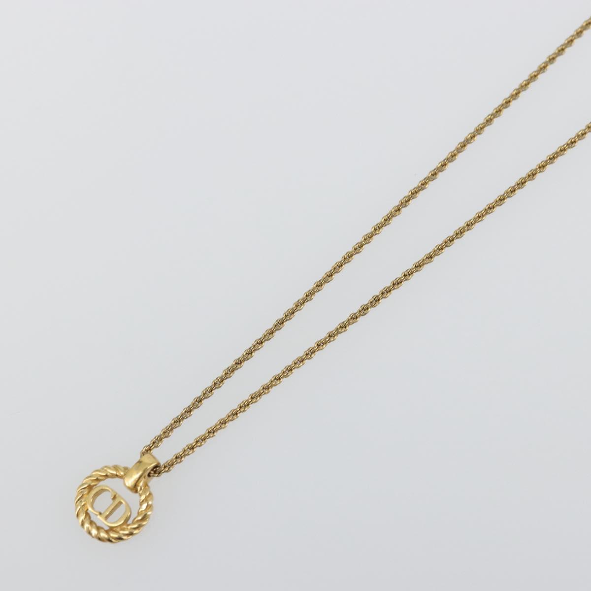 Christian Dior Necklace metal Gold Tone Auth ka3610