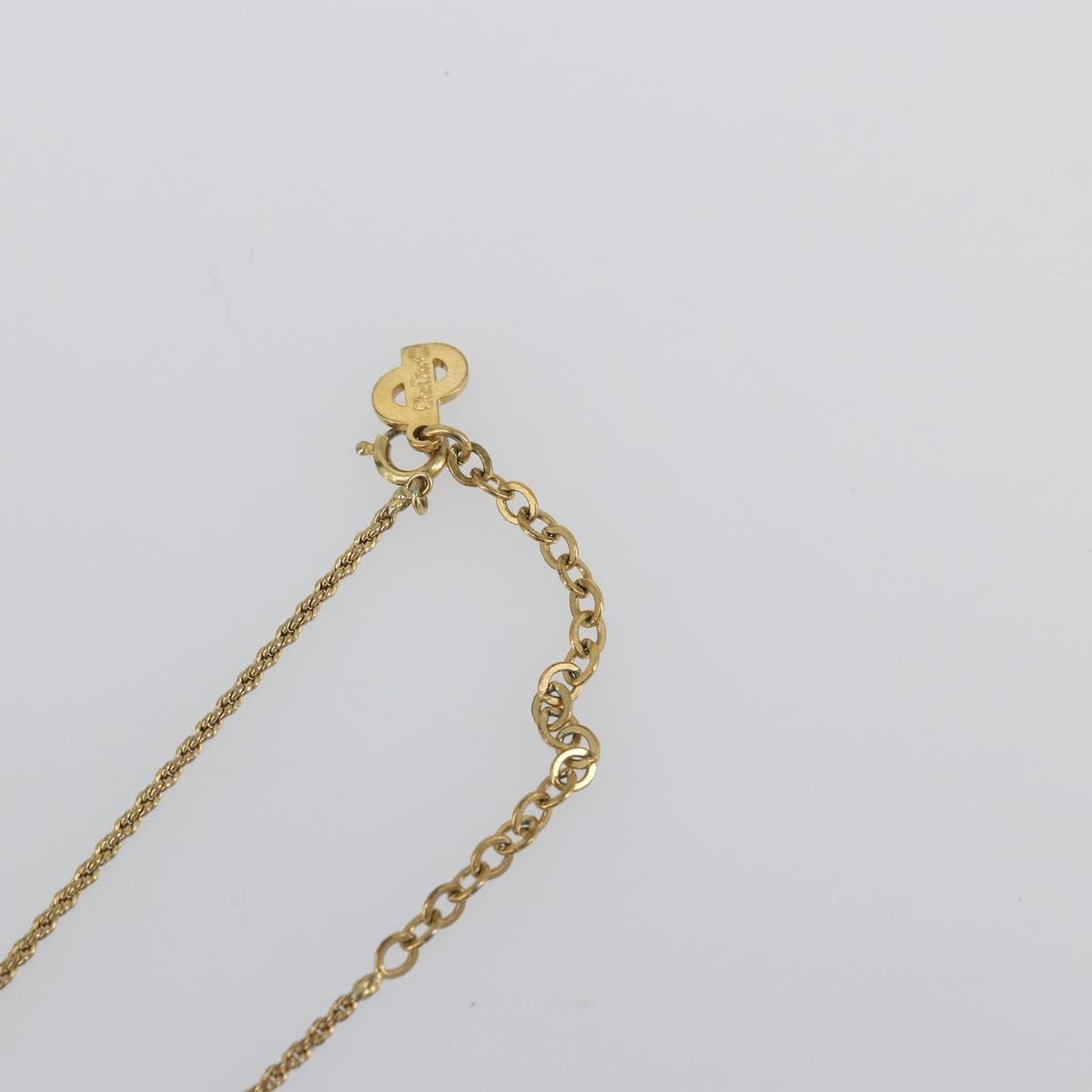 Christian Dior Necklace metal Gold Tone Auth ka3610