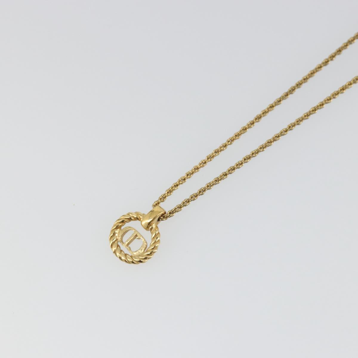Christian Dior Necklace metal Gold Tone Auth ka3610