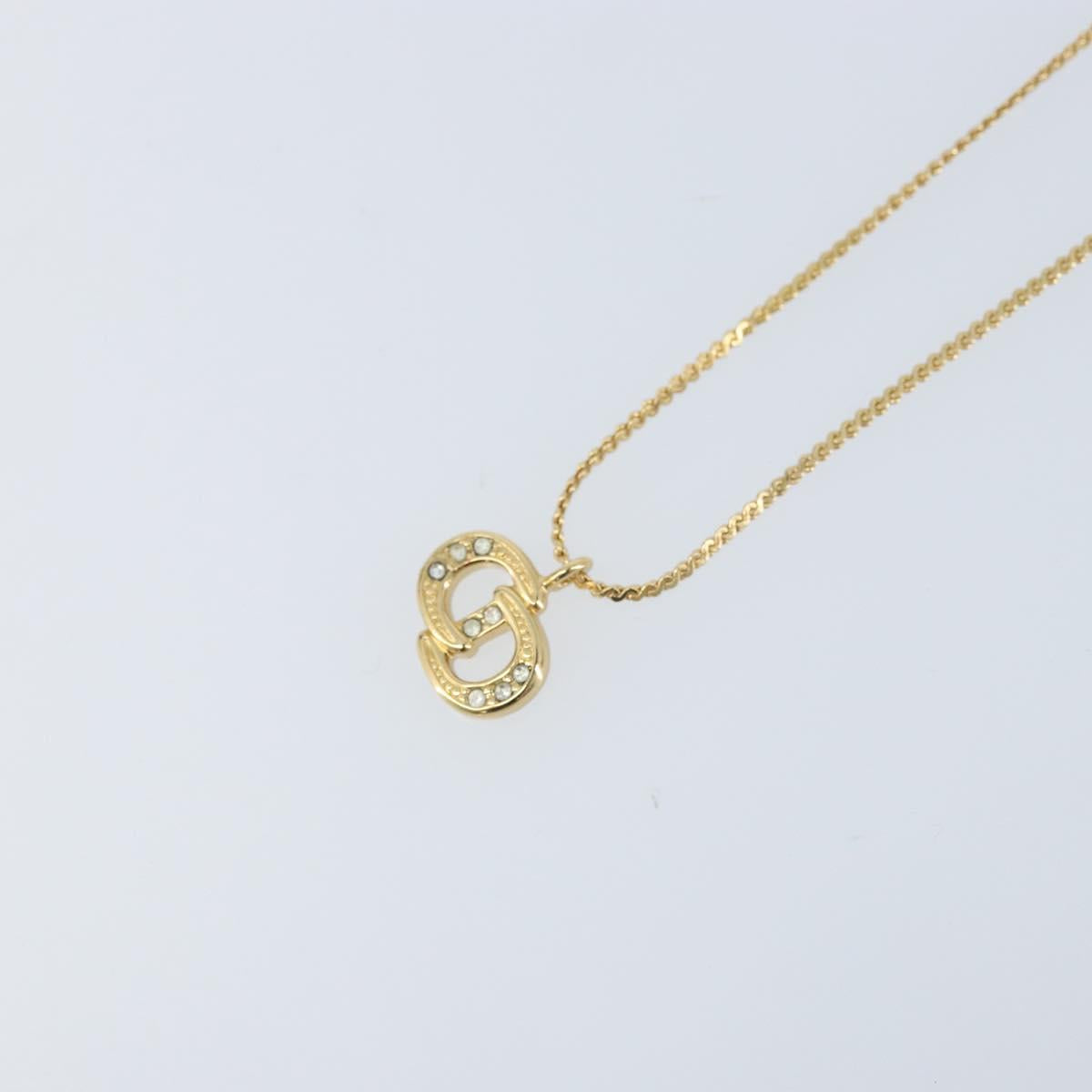 Christian Dior Necklace metal Gold Tone Auth ka3612A