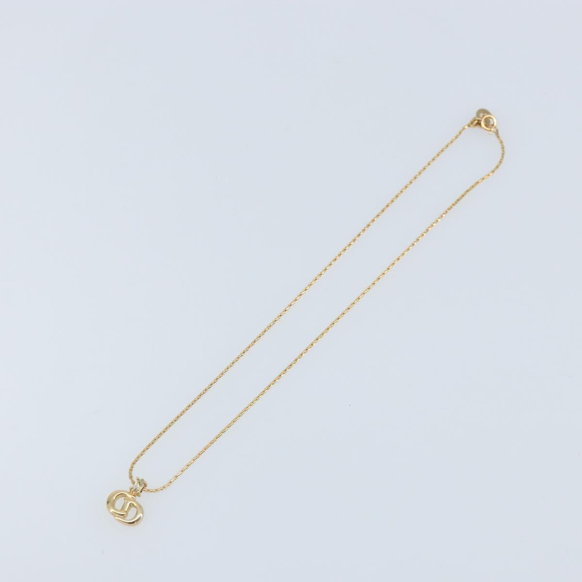Christian Dior Necklace metal Gold Tone Auth ka3615A