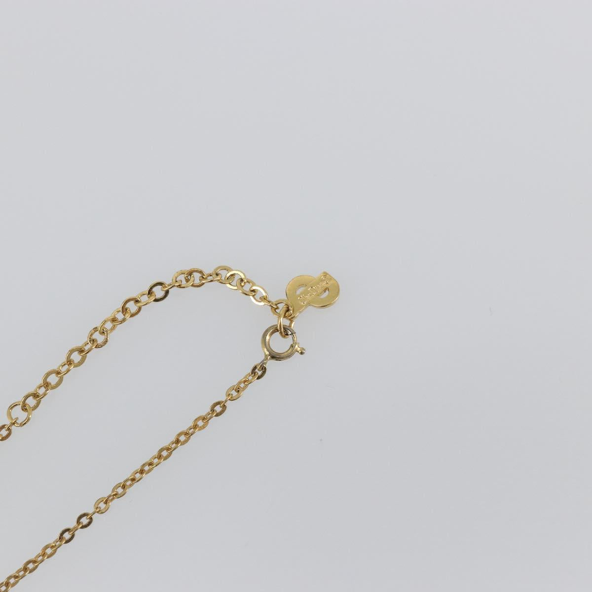 Christian Dior Necklace metal Gold Tone Auth ka3616