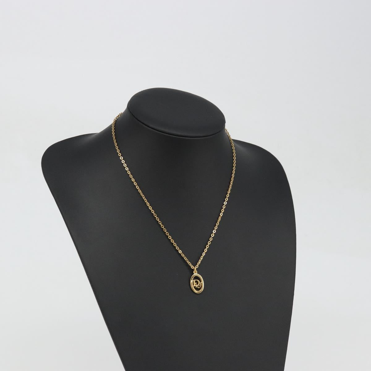 Christian Dior Necklace metal Gold Tone Auth ka3616
