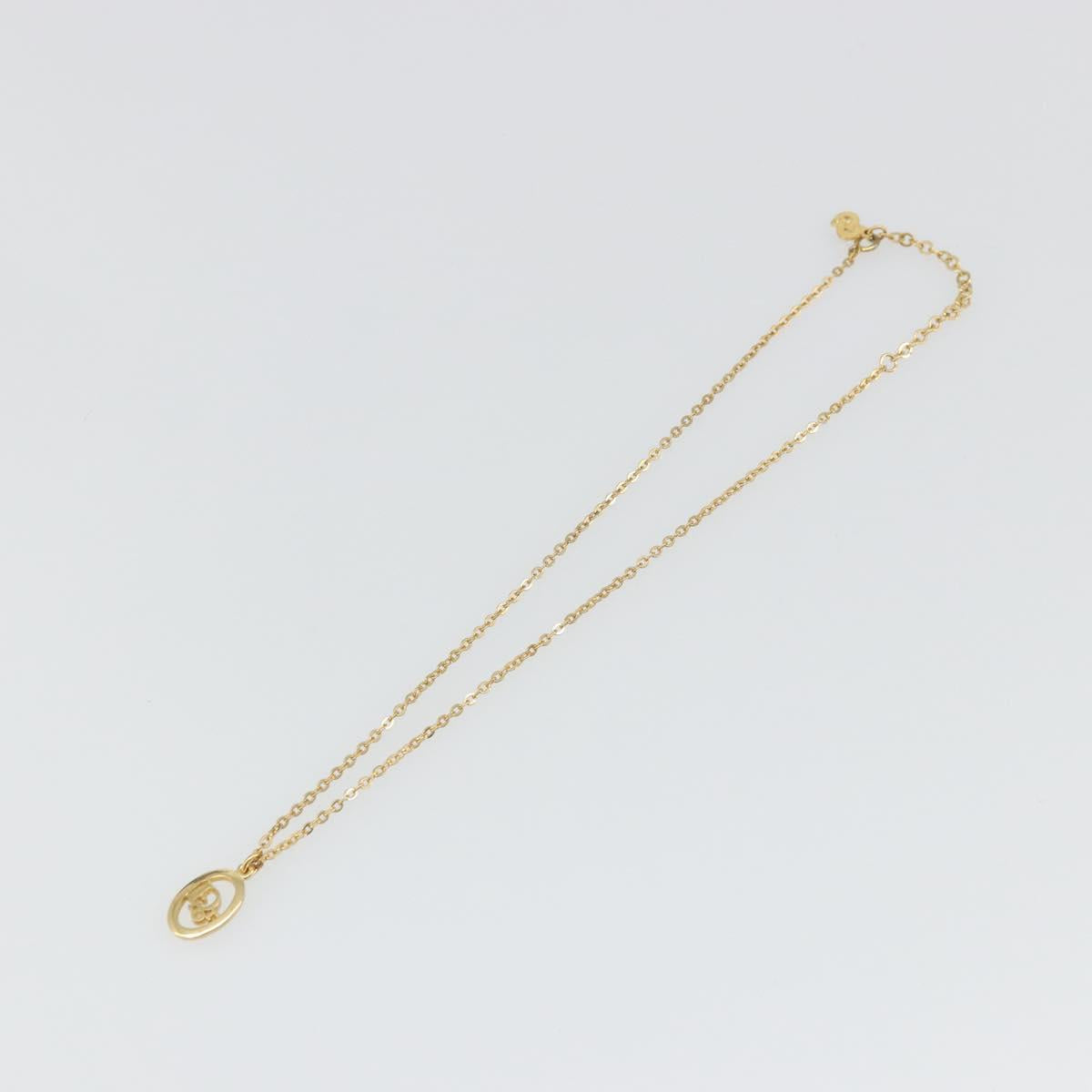 Christian Dior Necklace metal Gold Tone Auth ka3616