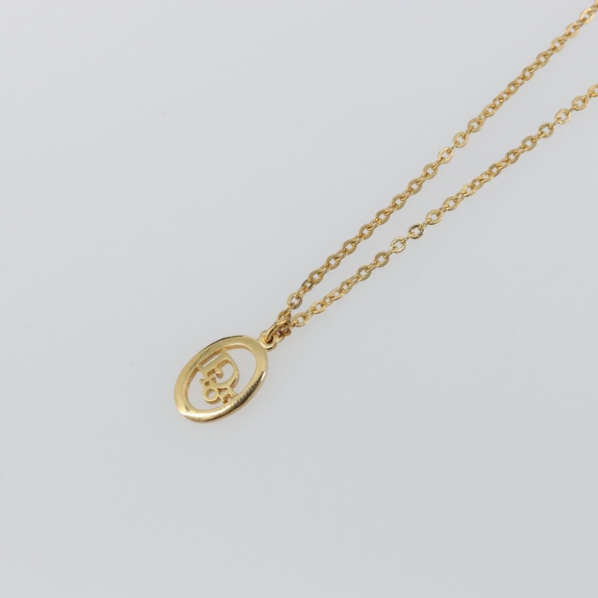 Christian Dior Necklace metal Gold Tone Auth ka3616