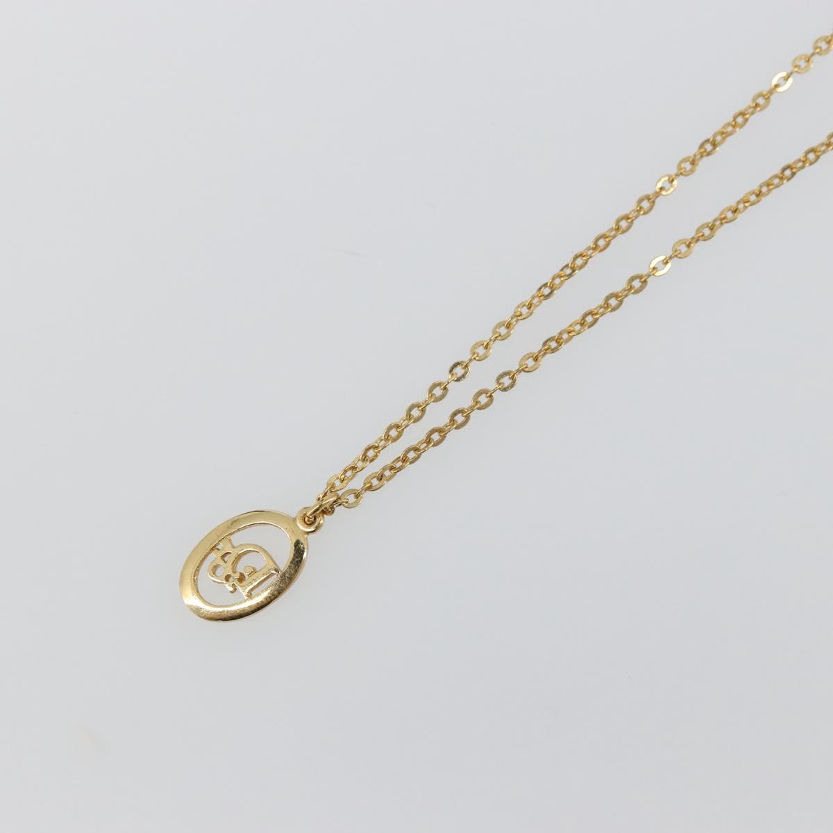 Christian Dior Necklace metal Gold Tone Auth ka3616