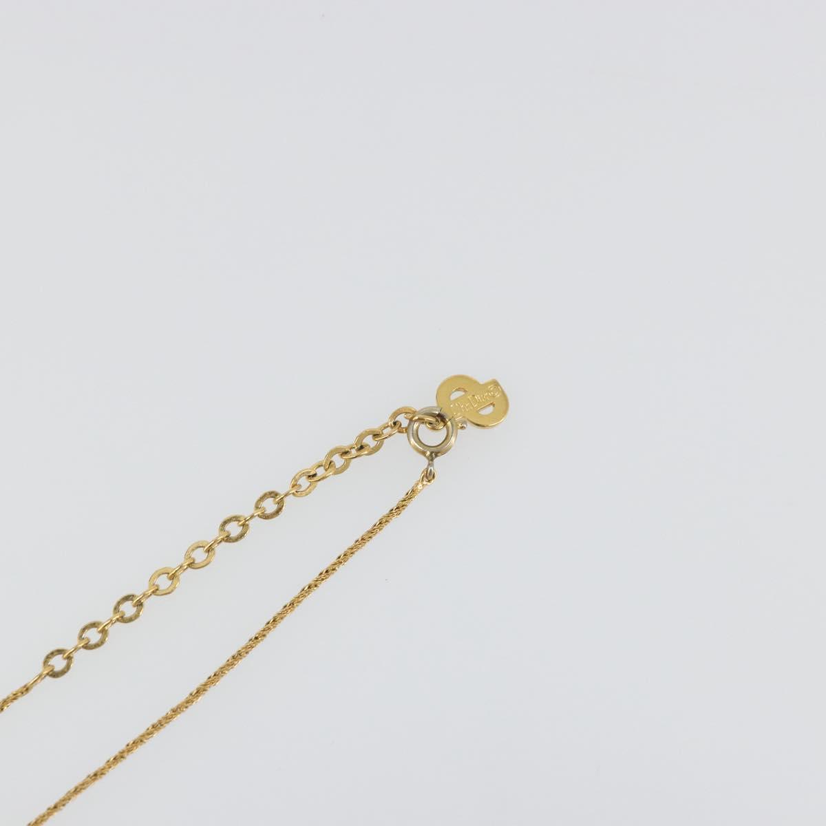 Christian Dior Necklace metal Gold Tone Auth ka3617