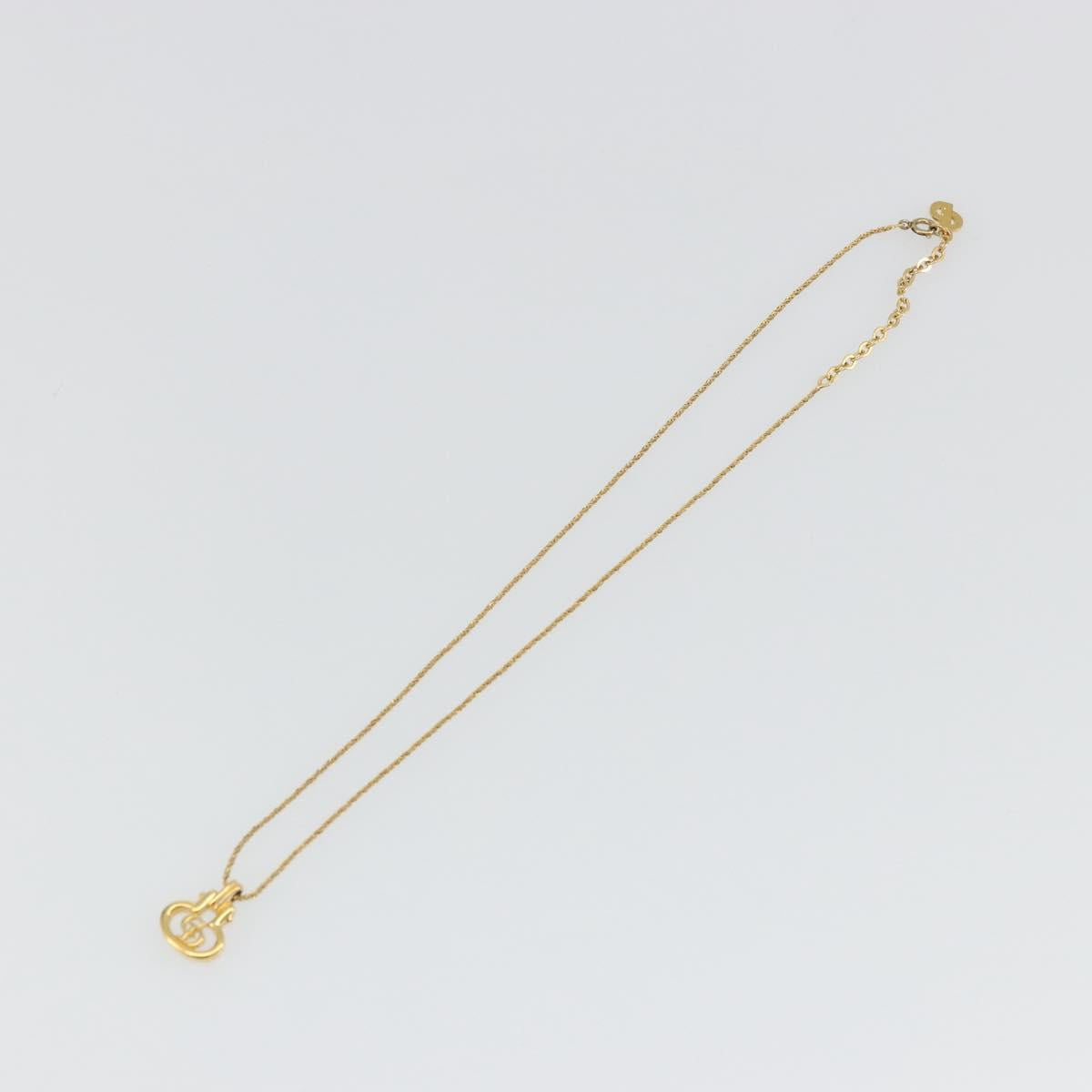 Christian Dior Necklace metal Gold Tone Auth ka3617