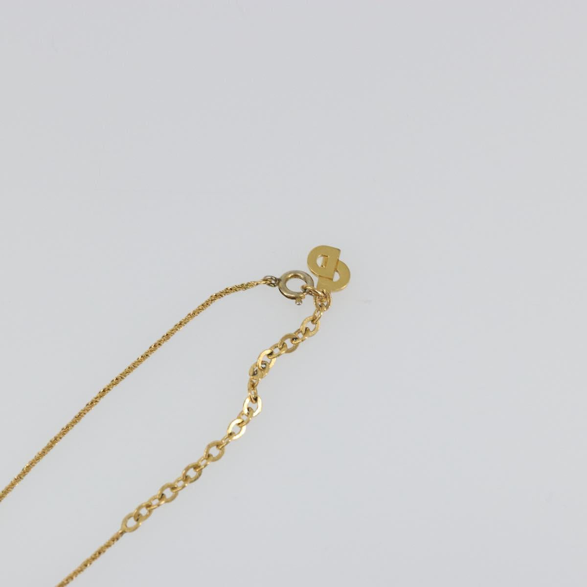 Christian Dior Necklace metal Gold Tone Auth ka3617
