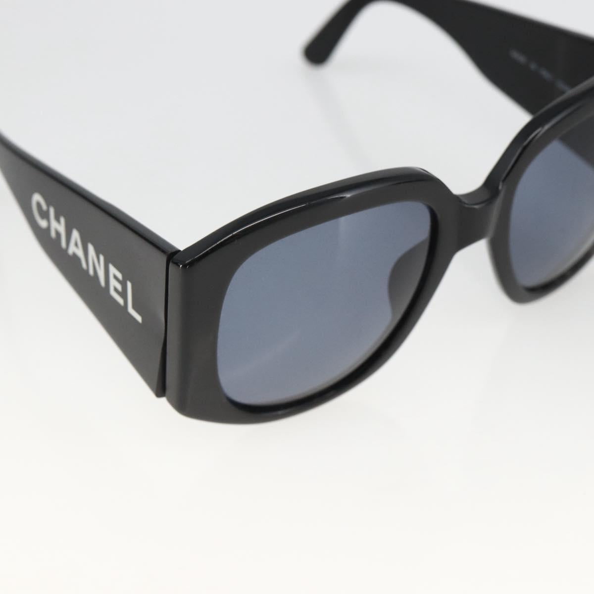 CHANEL Sunglasses plastic Black CC Auth ka3619