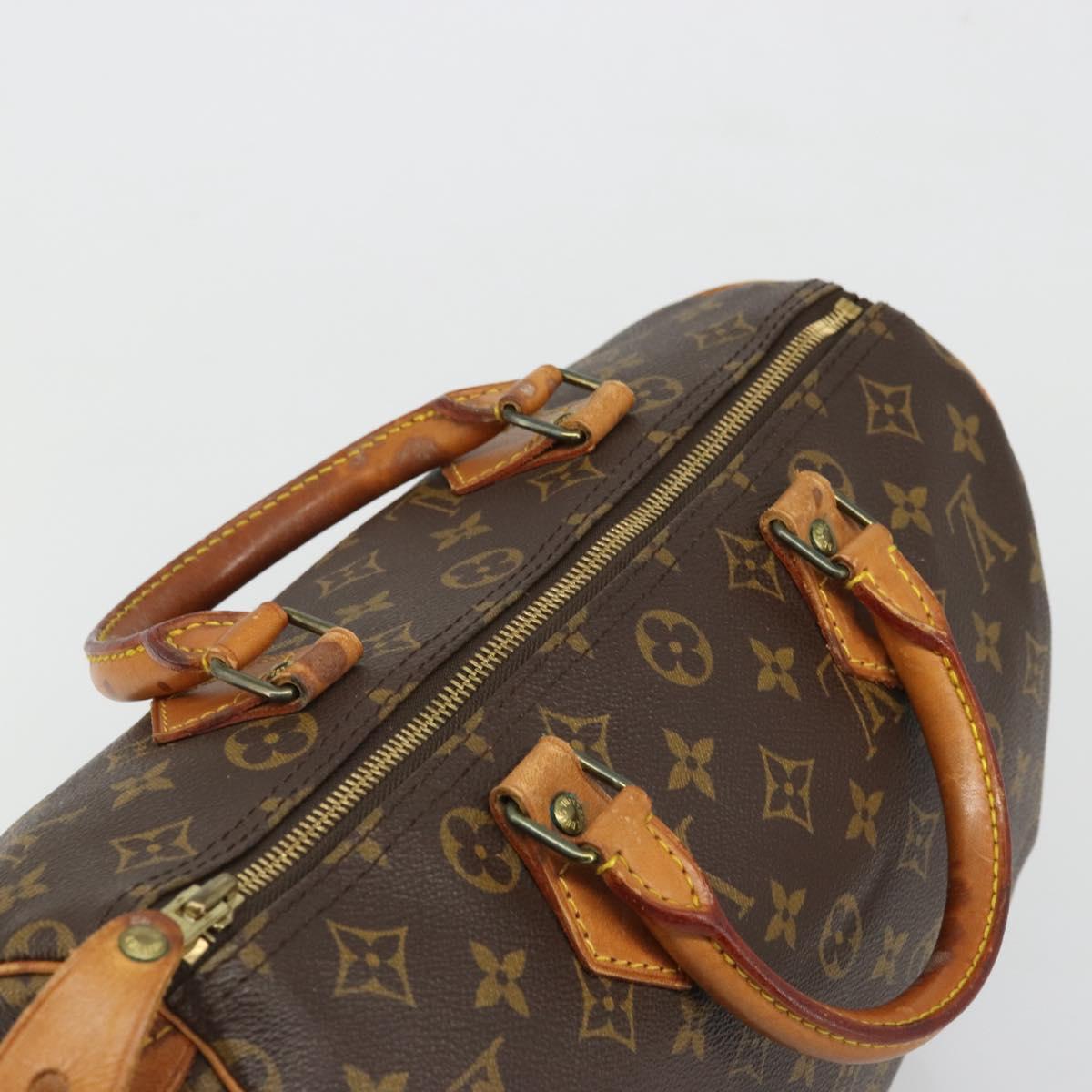 LOUIS VUITTON Monogram Speedy 30 Hand Bag M41526 LV Auth ka3623A