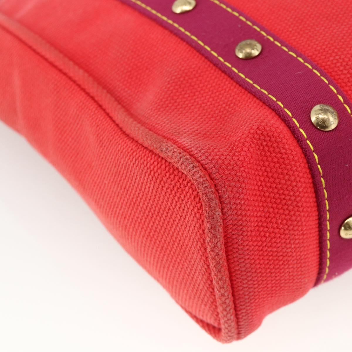 LOUIS VUITTON Antigua Cabas MM Tote Bag Red M40034 LV Auth ka3624