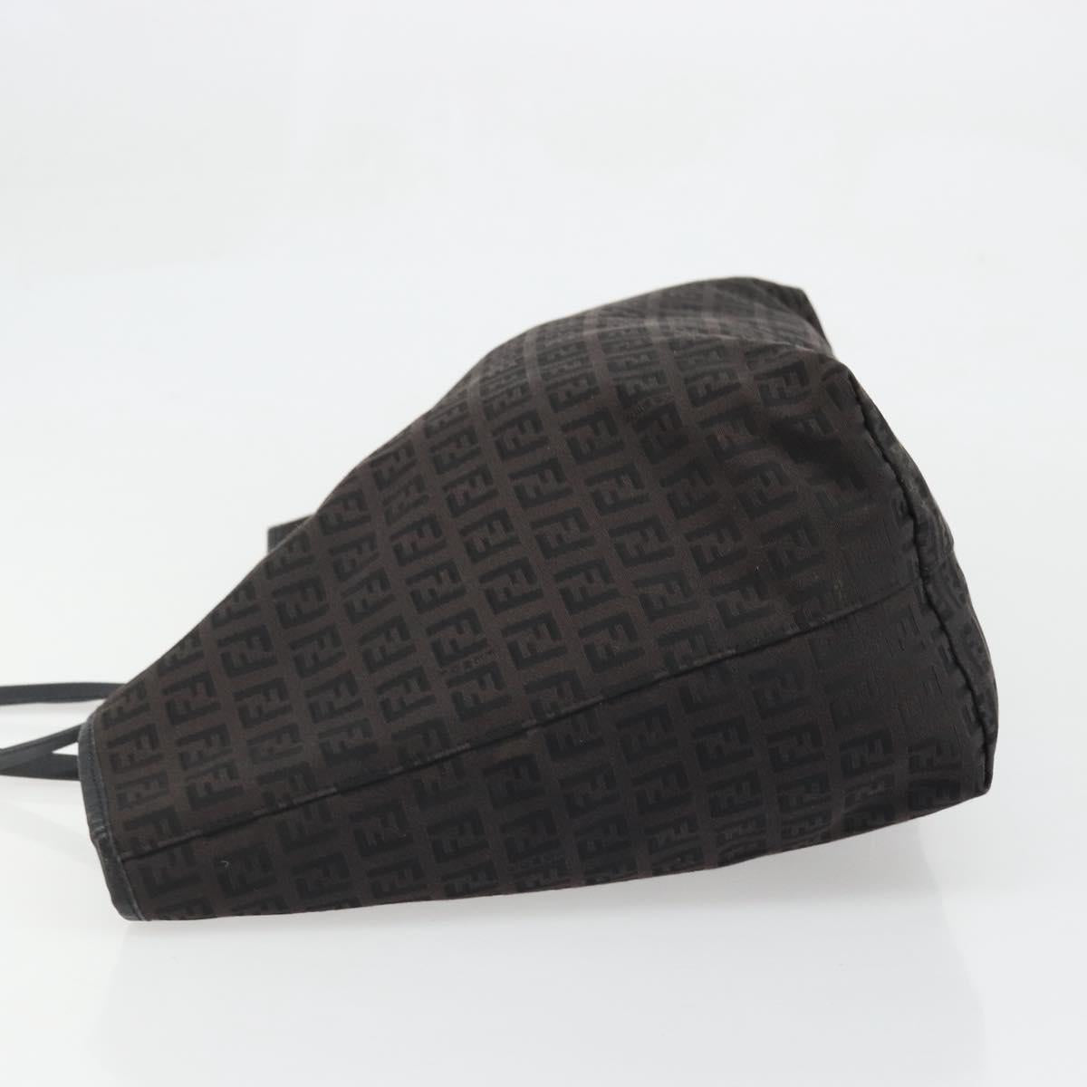 FENDI Zucchino Canvas Tote Bag Black Auth ka3627