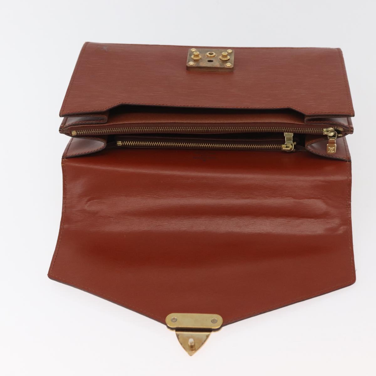 LOUIS VUITTON Epi Concorde Hand Bag Brown M52133 LV Auth ka3633