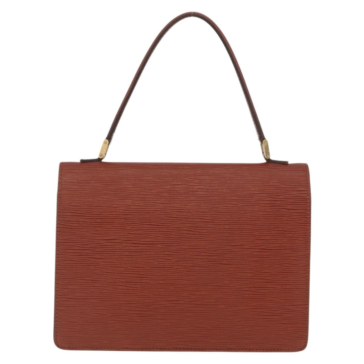 LOUIS VUITTON Epi Concorde Hand Bag Brown M52133 LV Auth ka3633