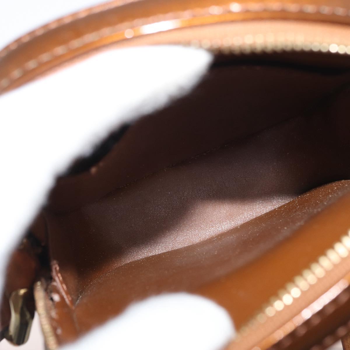 LOUIS VUITTON Monogram Vernis Christie PM Shoulder Bag Bronze M91111 Auth ka3637