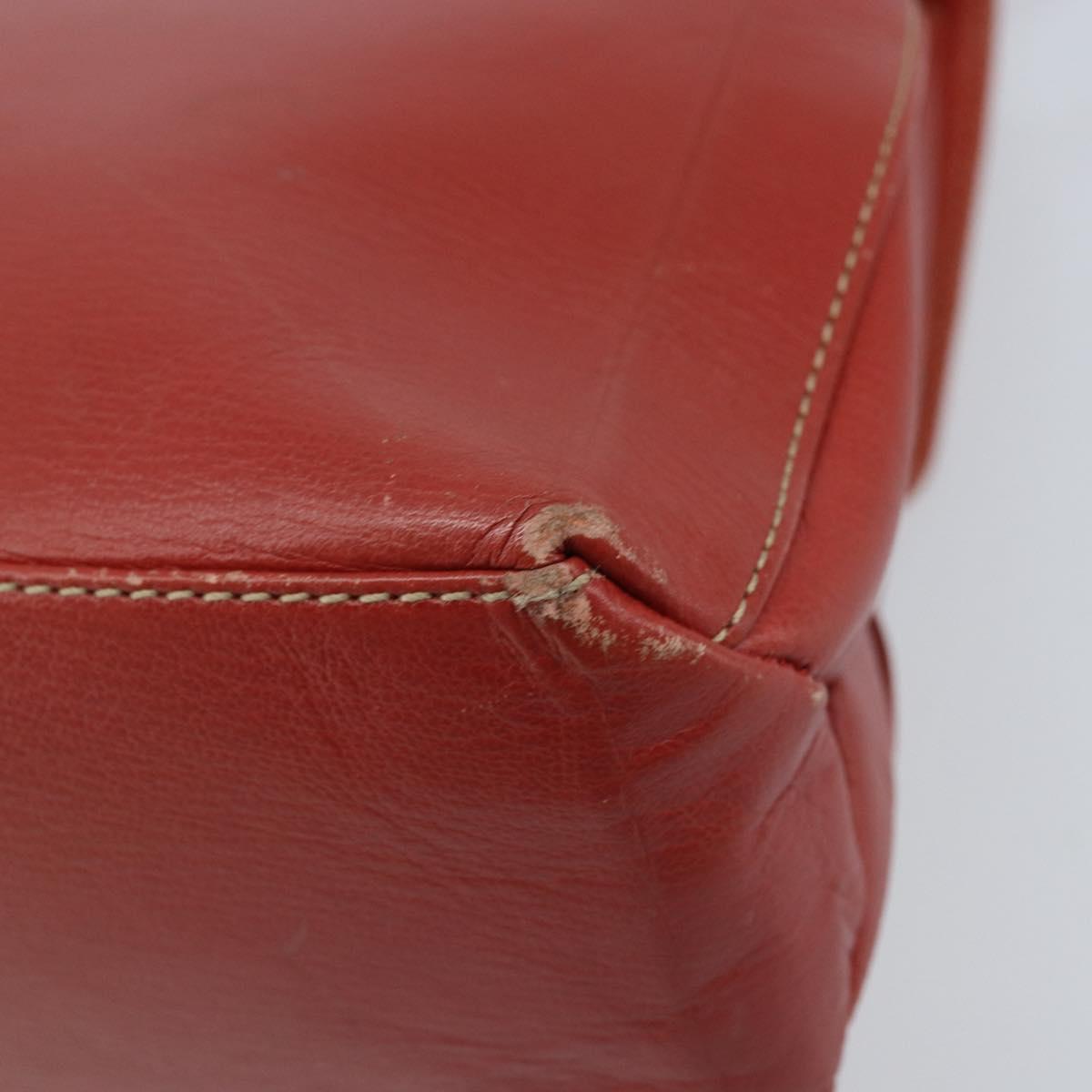 LOEWE Velazquez Hand Bag Leather 2way Orange Gold Auth ka3639
