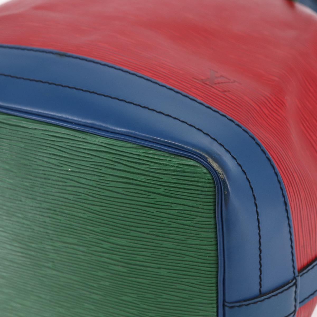LOUIS VUITTON Epi Tricolor Noe Shoulder Bag Blue Red Green M44082 LV Auth ka364