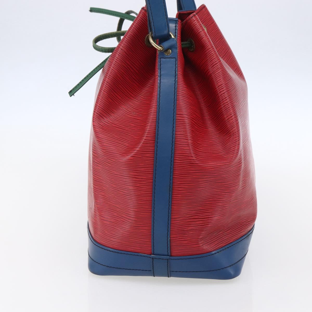 LOUIS VUITTON Epi Tricolor Noe Shoulder Bag Blue Red Green M44082 LV Auth ka364