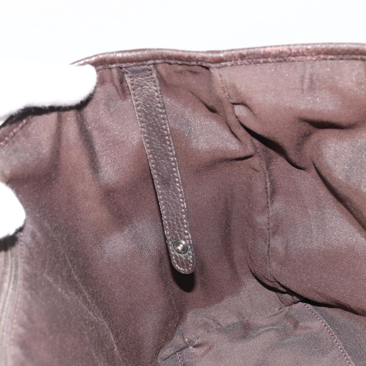 GUCCI GG Canvas Web Sherry Line Bag Nylon Outlet Brown Silver 293592 Auth ka3641