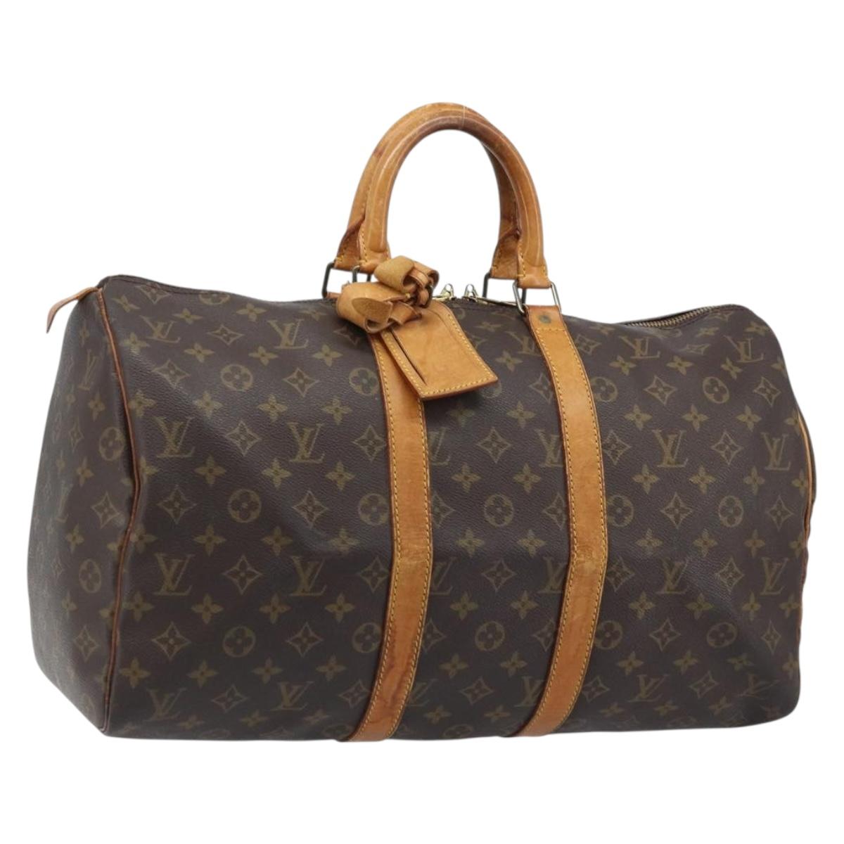LOUIS VUITTON Monogram Keepall 45 Boston Bag M41428 LV Auth ka3645