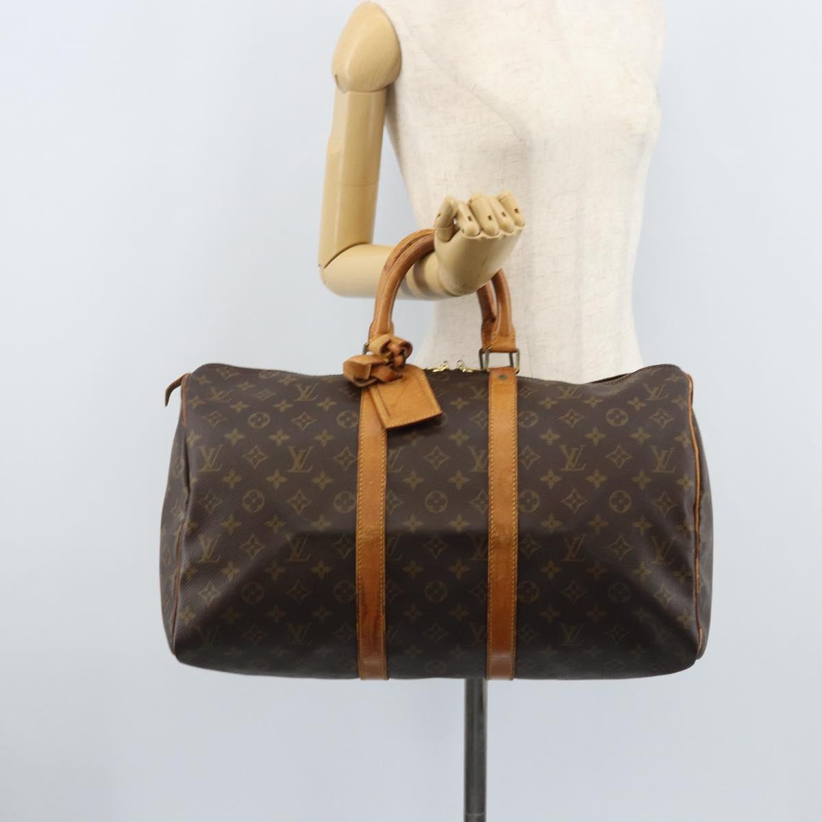 LOUIS VUITTON Monogram Keepall 45 Boston Bag M41428 LV Auth ka3645