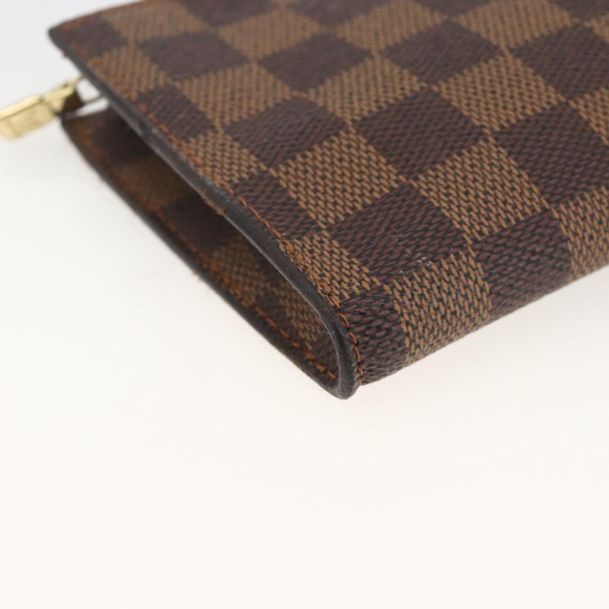 LOUIS VUITTON Damier Ebene Marais Pouch LV Auth ka3649