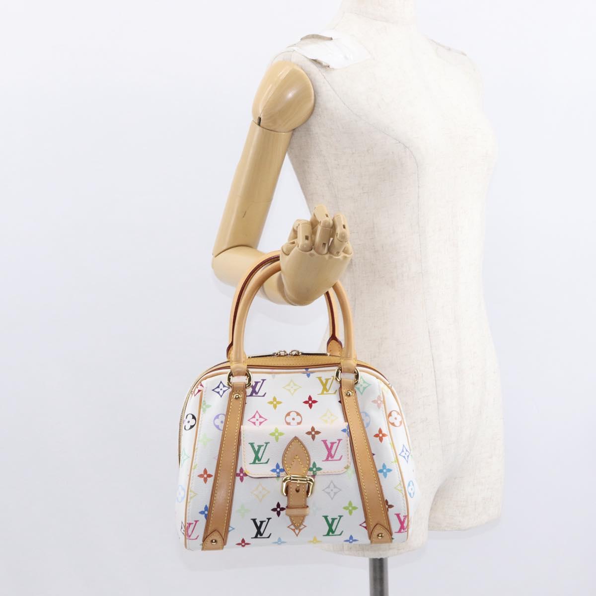 LOUIS VUITTON Monogram Multicolor Priscilla Hand Bag White M40096 Auth ka366AV