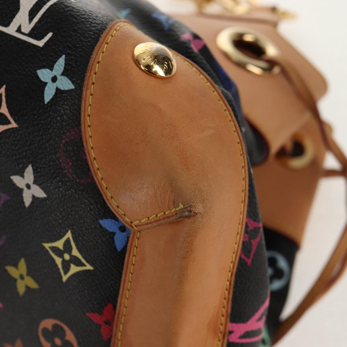LOUIS VUITTON Monogram Multicolor Ursula Tote Bag Black M40124 LV Auth ka367AV