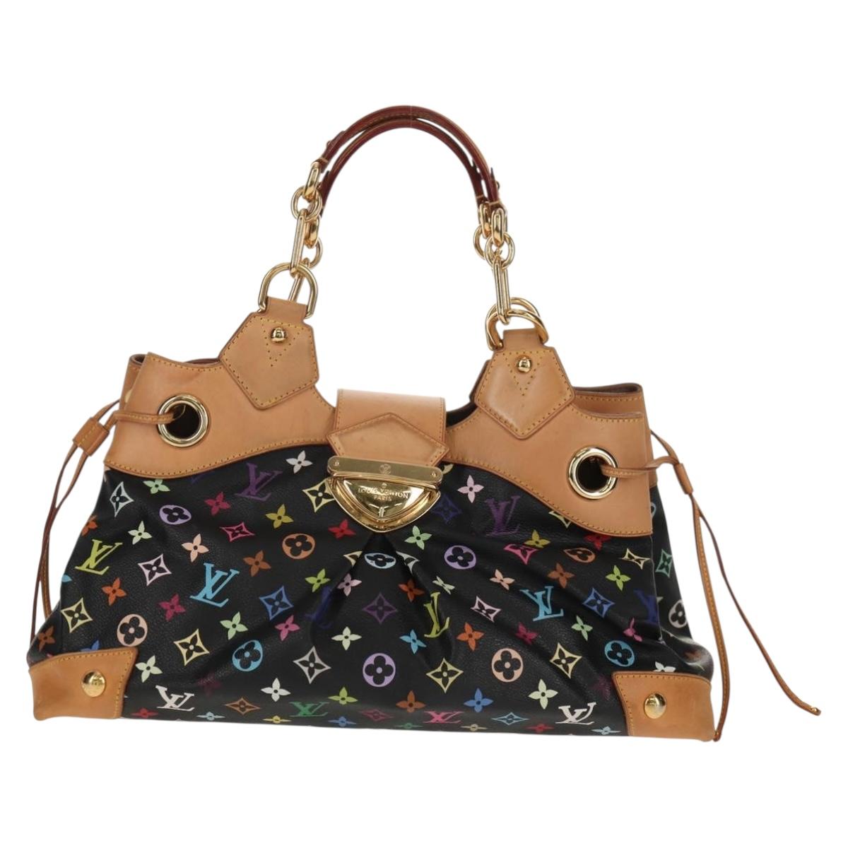 LOUIS VUITTON Monogram Multicolor Ursula Tote Bag Black M40124 LV Auth ka367AV
