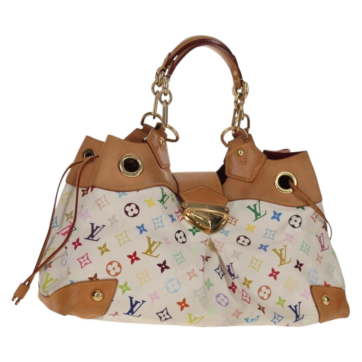 LOUIS VUITTON Monogram Multicolor Ursula Tote Bag White M40123 LV Auth ka368AV