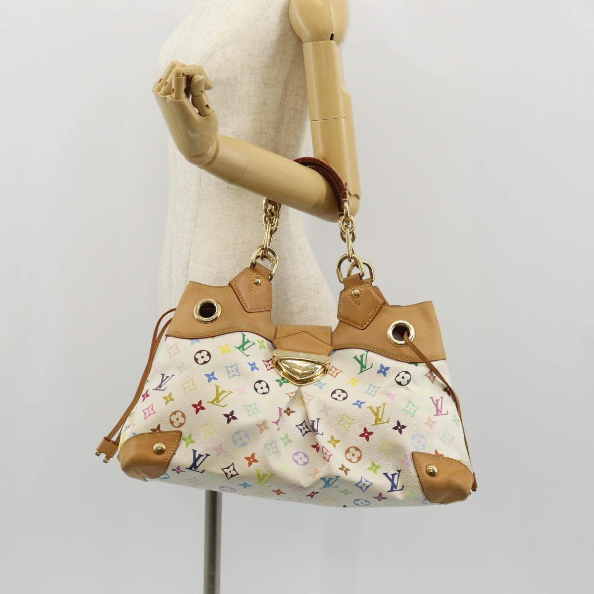 LOUIS VUITTON Monogram Multicolor Ursula Tote Bag White M40123 LV Auth ka368AV