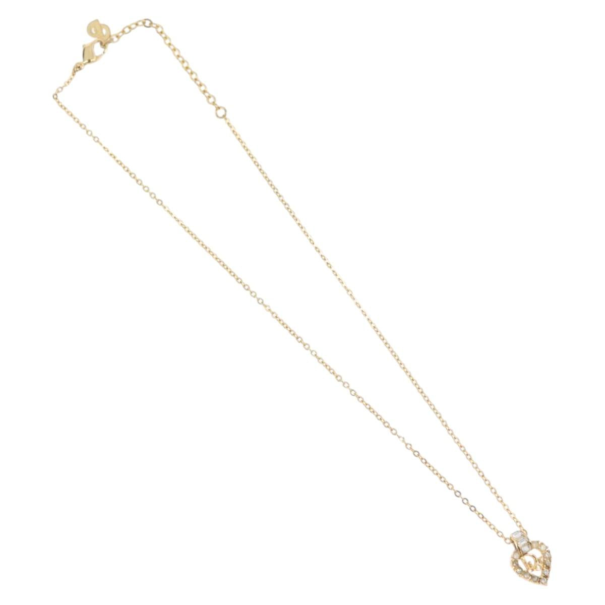 Christian Dior Necklace metal Gold Auth ka3707A