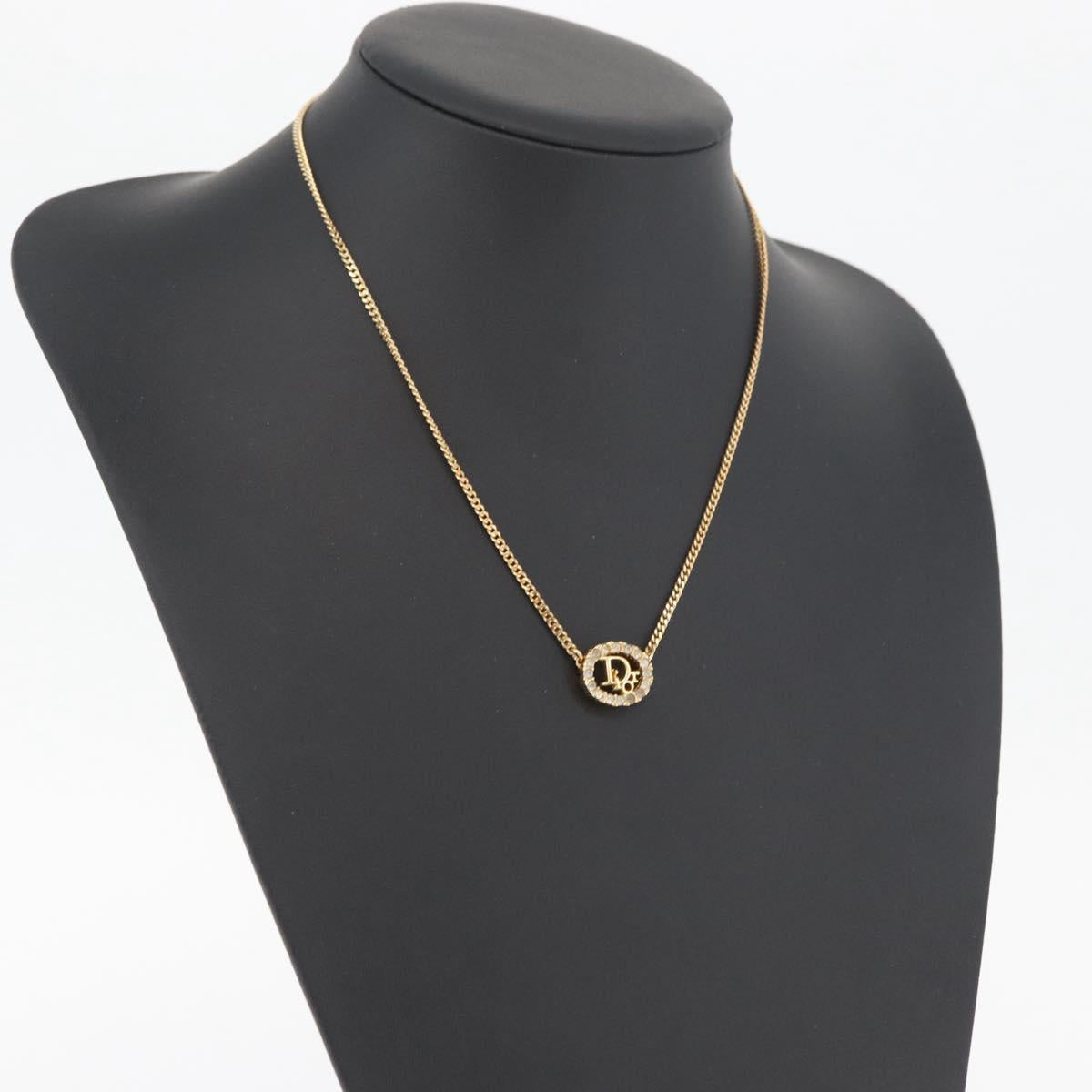 Christian Dior Necklace metal Gold Auth ka3710