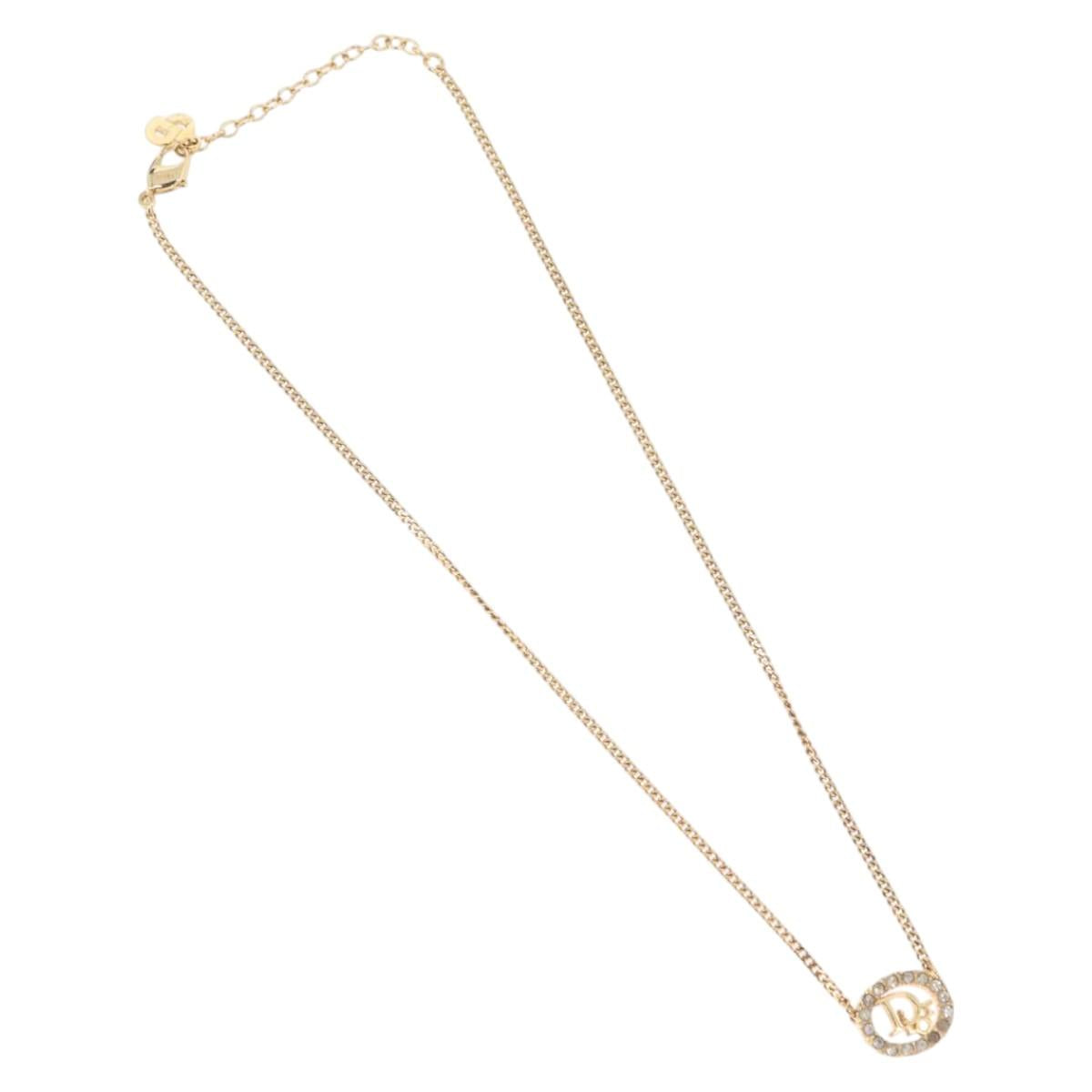 Christian Dior Necklace metal Gold Auth ka3710
