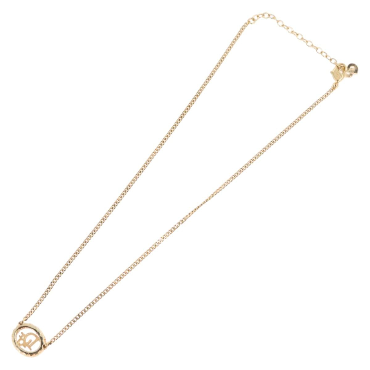 Christian Dior Necklace metal Gold Auth ka3710