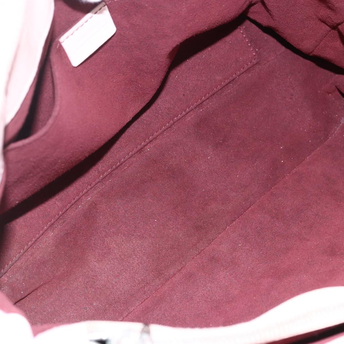 CELINE Boogie bag Hand Bag Leather Pink Silver Auth ka374