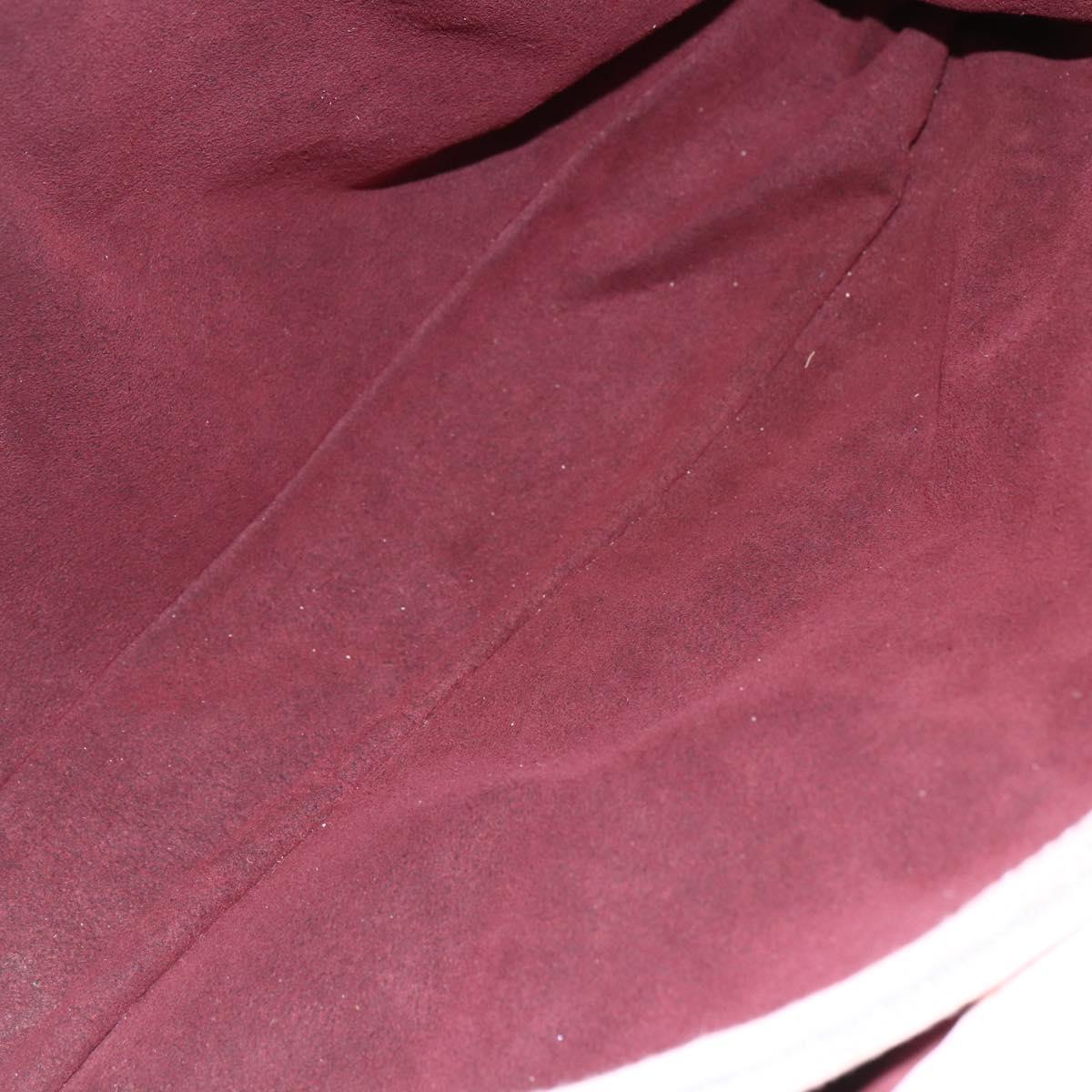 CELINE Boogie bag Hand Bag Leather Pink Silver Auth ka374