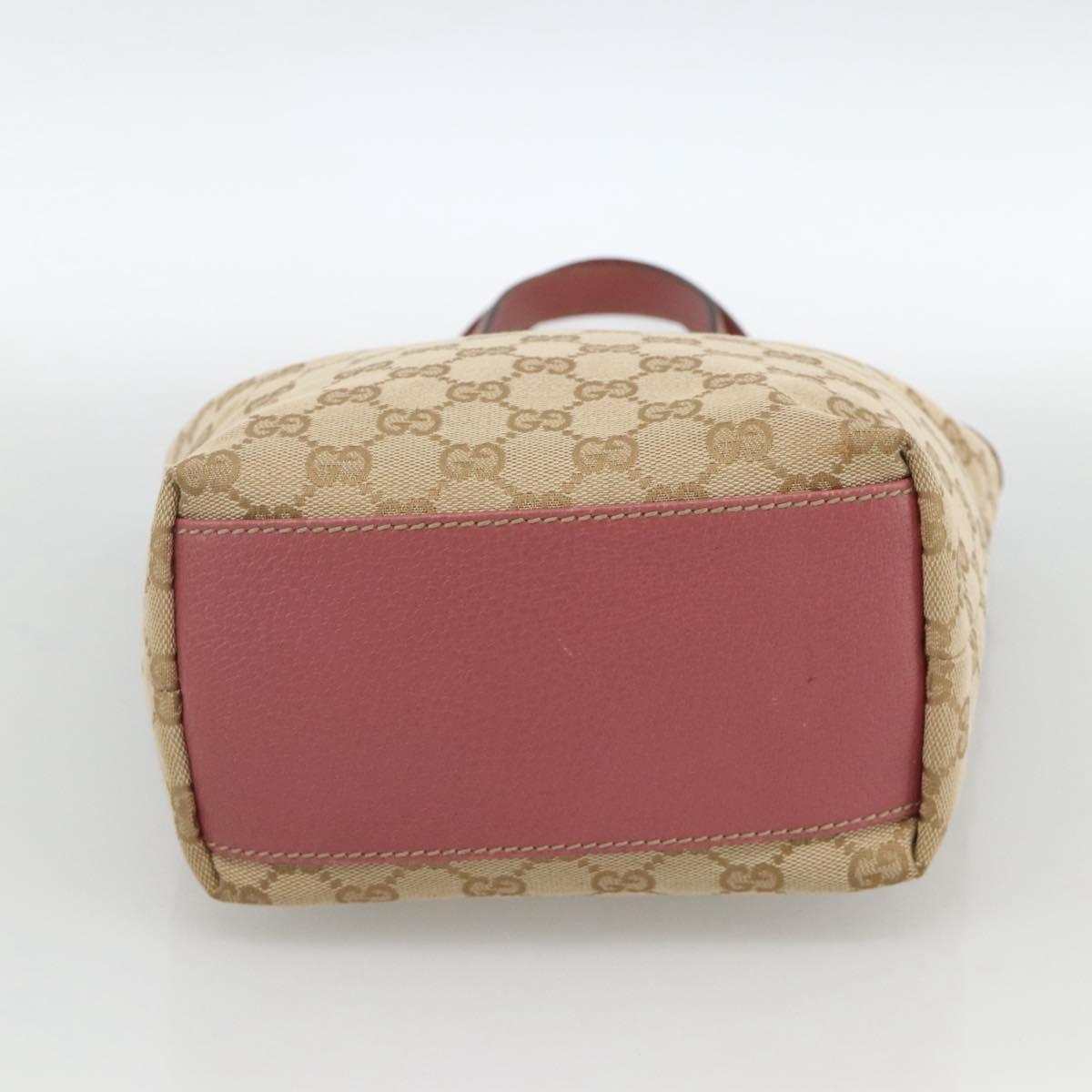 GUCCI GG Canvas Tote Bag Beige Gold 153361 Auth ka3773