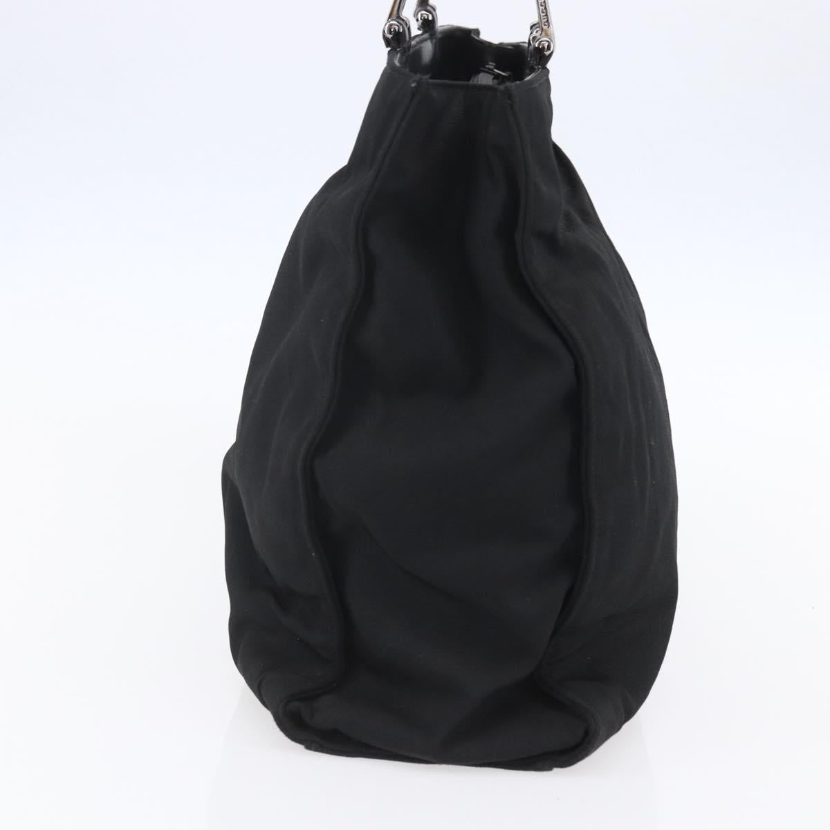 GUCCI GG Supreme Bamboo Shoulder Bag PVC Nylon 3 Set Beige Black Auth ka378