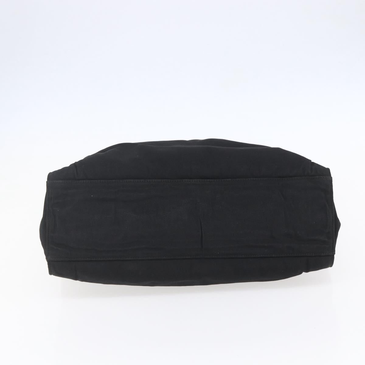 GUCCI GG Supreme Bamboo Shoulder Bag PVC Nylon 3 Set Beige Black Auth ka378