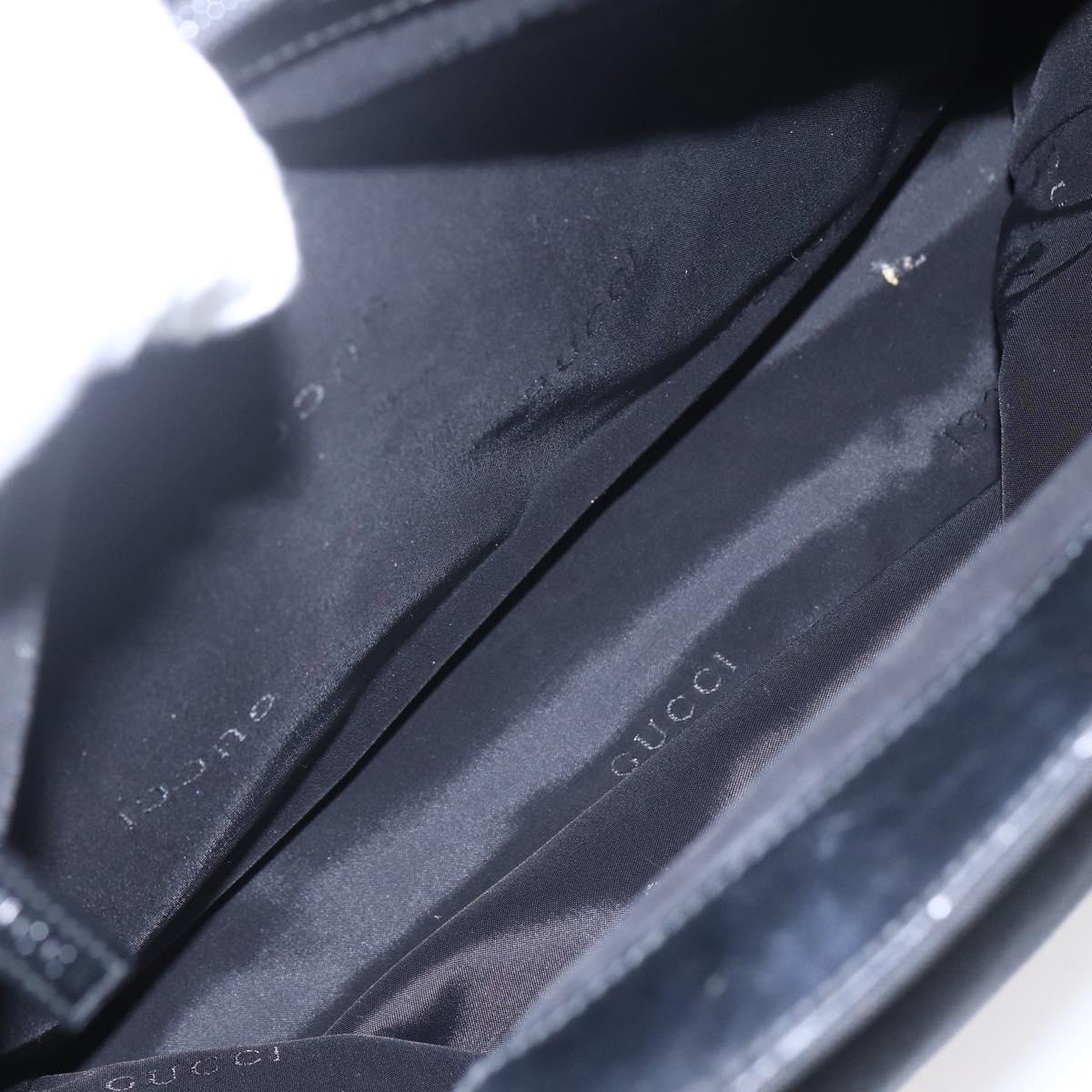 GUCCI GG Supreme Bamboo Shoulder Bag PVC Nylon 3 Set Beige Black Auth ka378