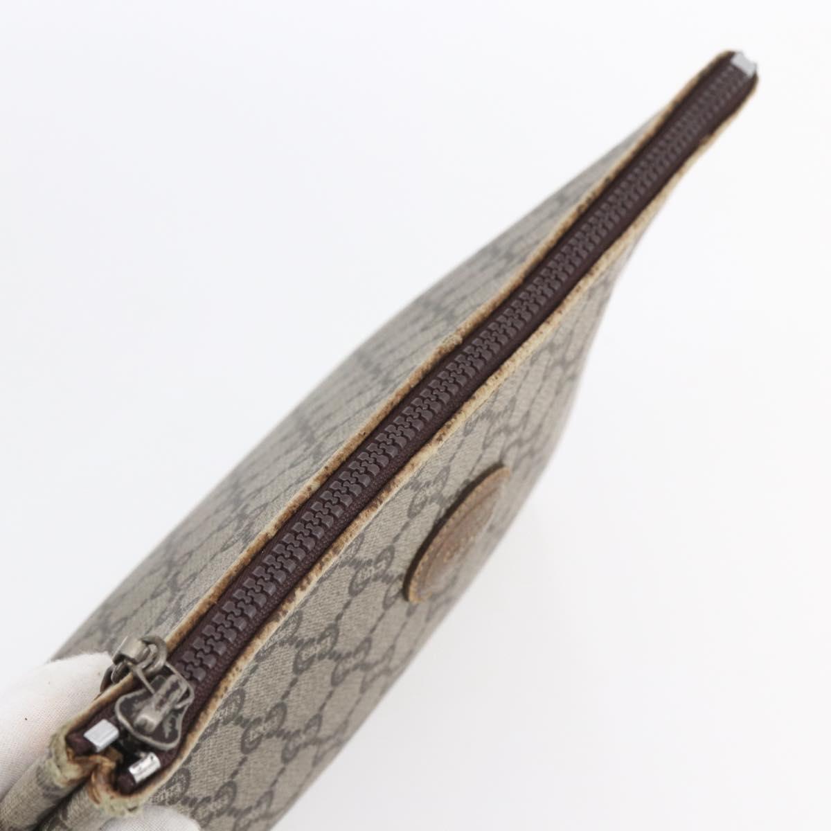 GUCCI GG Supreme Bamboo Shoulder Bag PVC Nylon 3 Set Beige Black Auth ka378