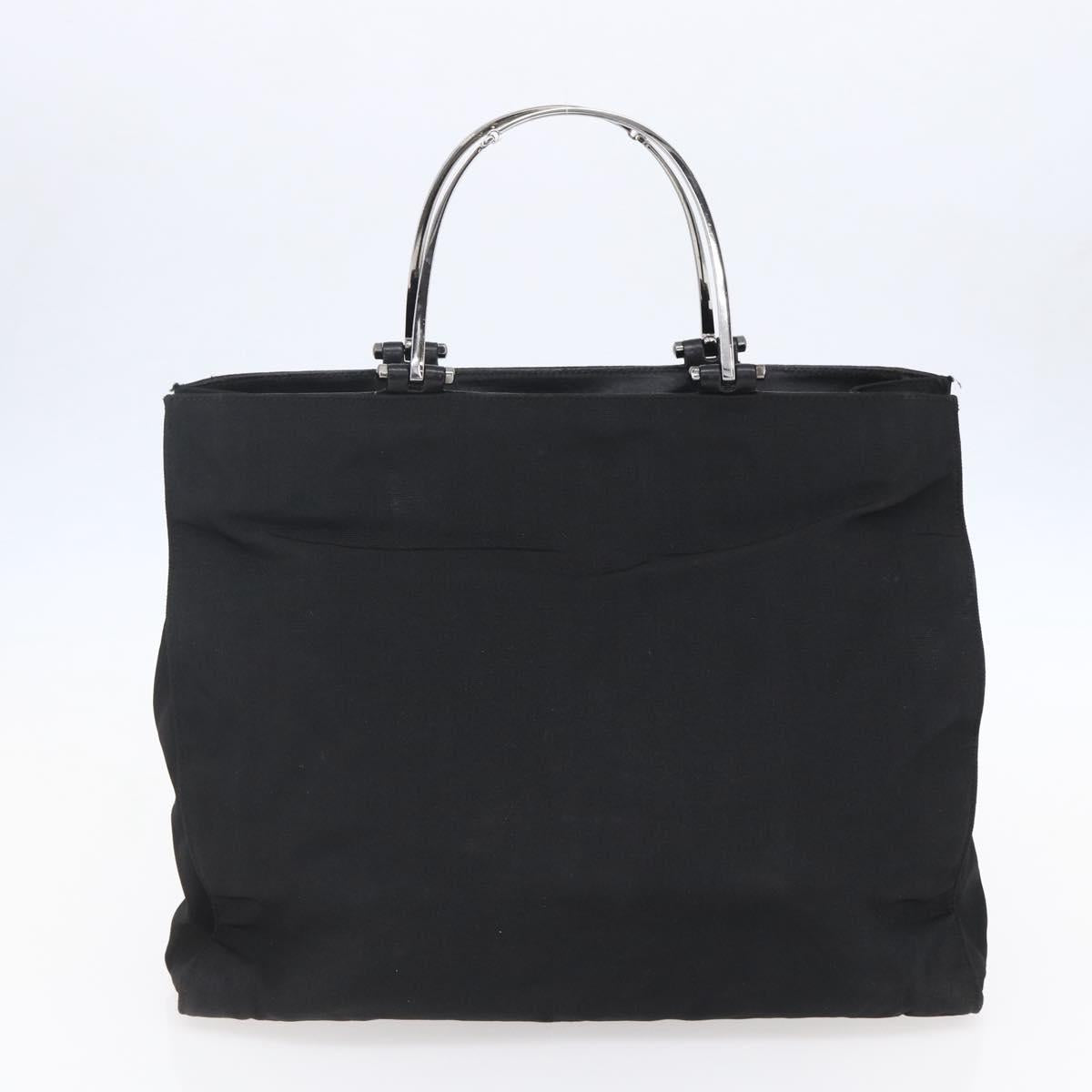 GUCCI GG Supreme Bamboo Shoulder Bag PVC Nylon 3 Set Beige Black Auth ka378