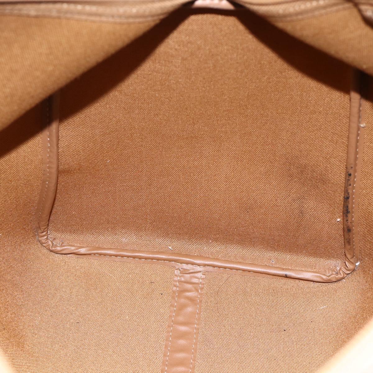 Christian Dior Honeycomb Canvas Boston Bag PVC Black Gold Auth ka3782A